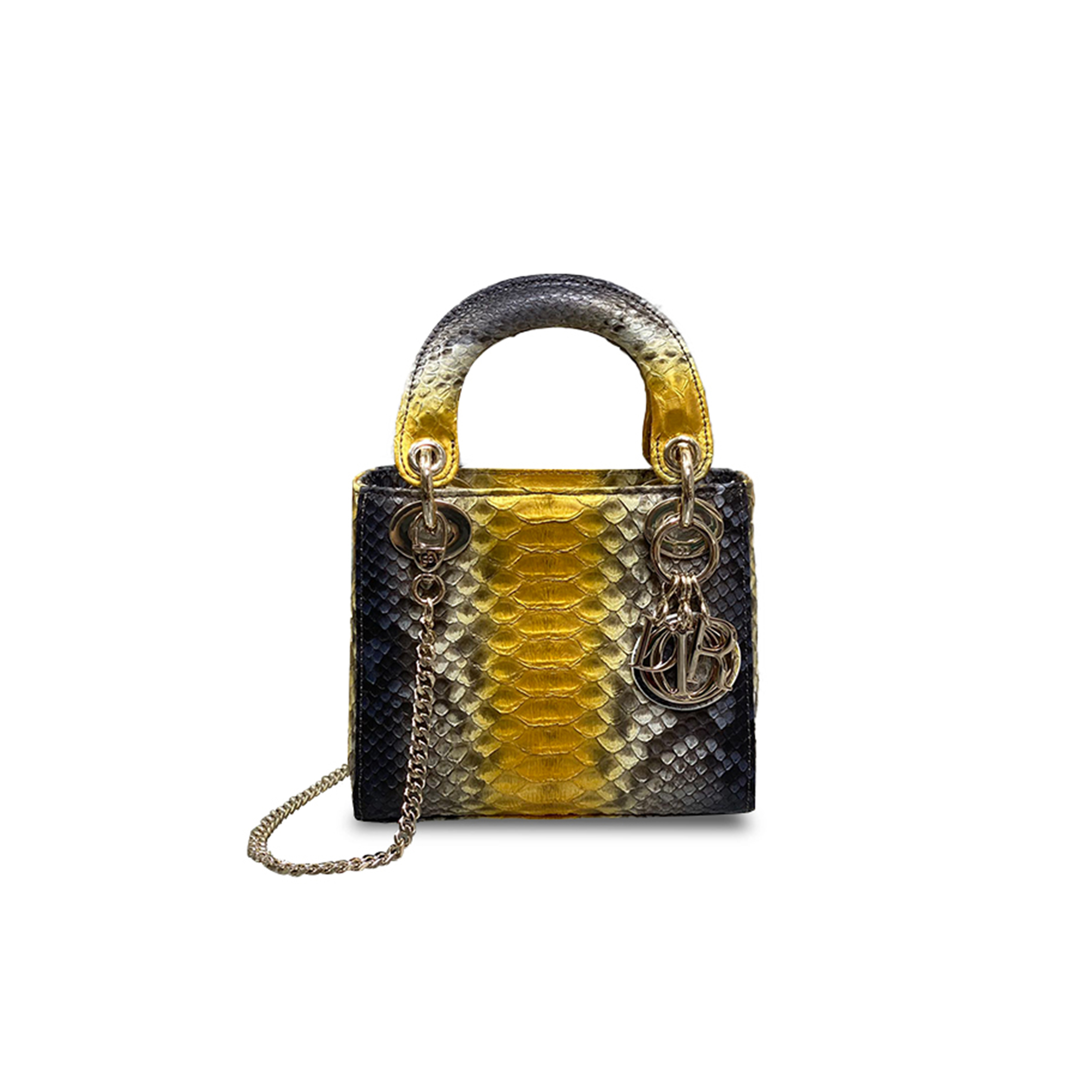 D*or snakeskin mini lady D*or bag  (17*15*7cm)